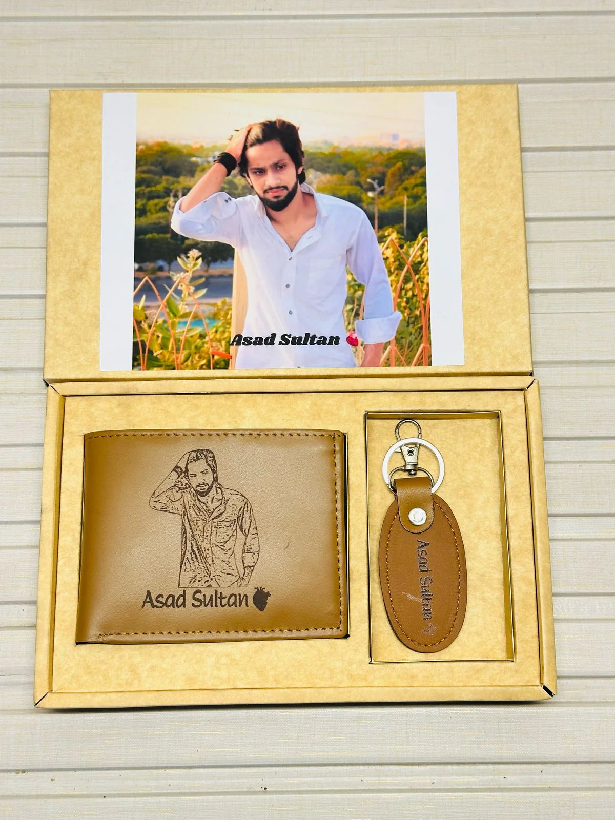 Customized Picture Wallet + Keychain